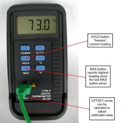 NHIỆT KẾ KỸ THUẬT SỐ DE-305 (-50~1300°C)